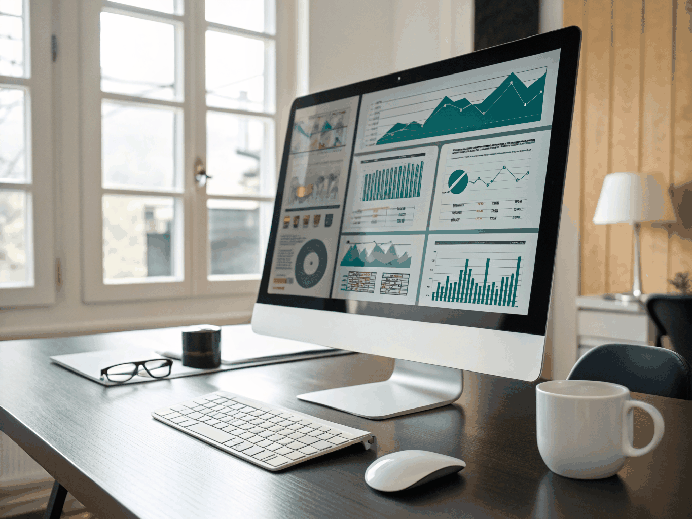 Digital financial data organization on a screen