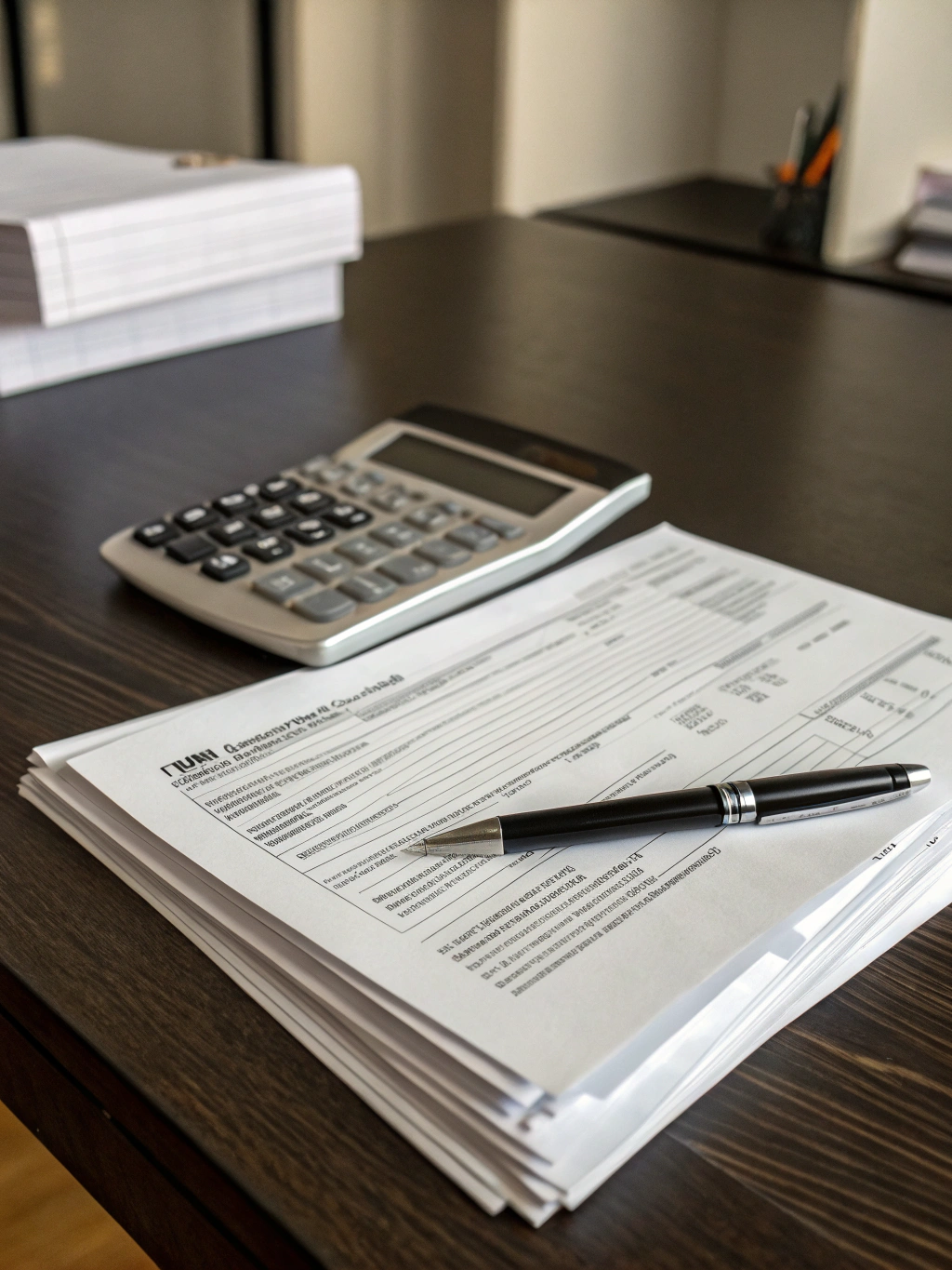 Professional tax advisor reviewing personal financial documents