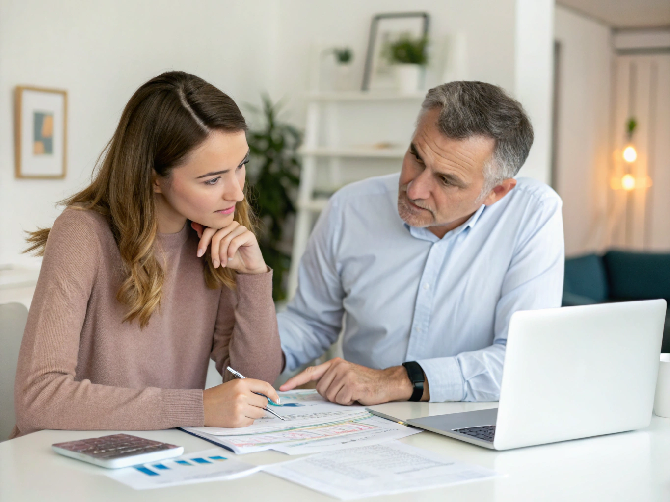 Professional tax advisor reviewing financial documents