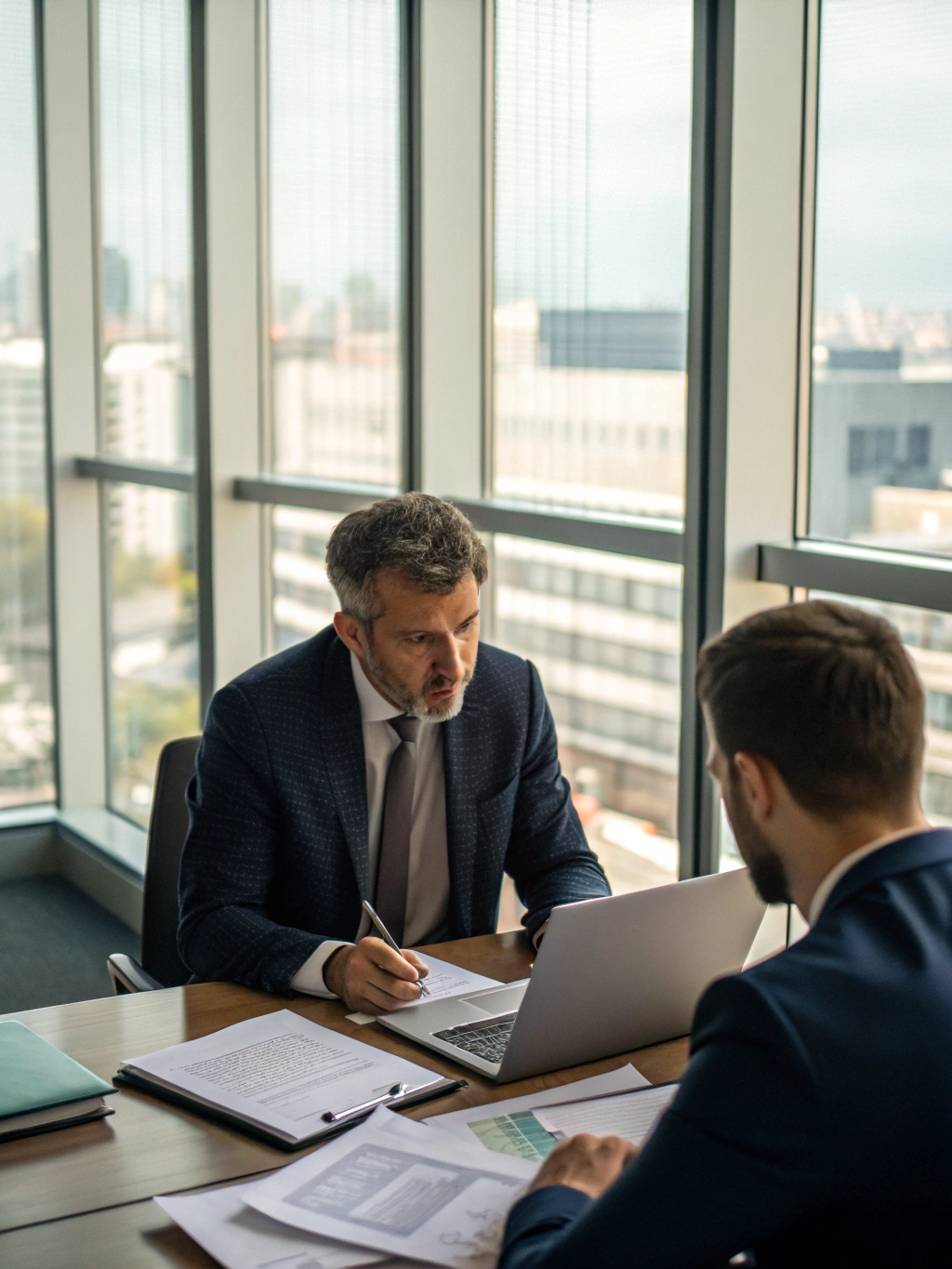 Professional tax advisor providing resolution support in a formal office